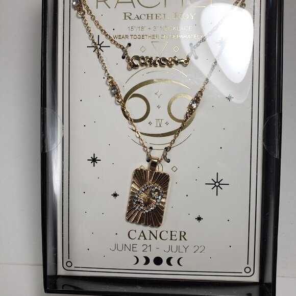 Rachel Roy's Gold Tone Multi-Layered Necklace Cancer Horoscope Pendants - Women - Picture 6 of 8